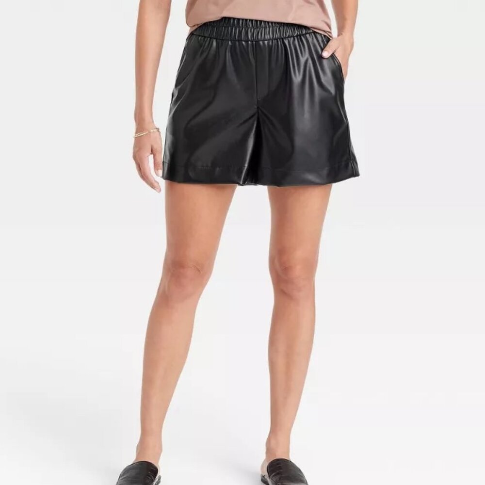 Faux Leather Shorts
